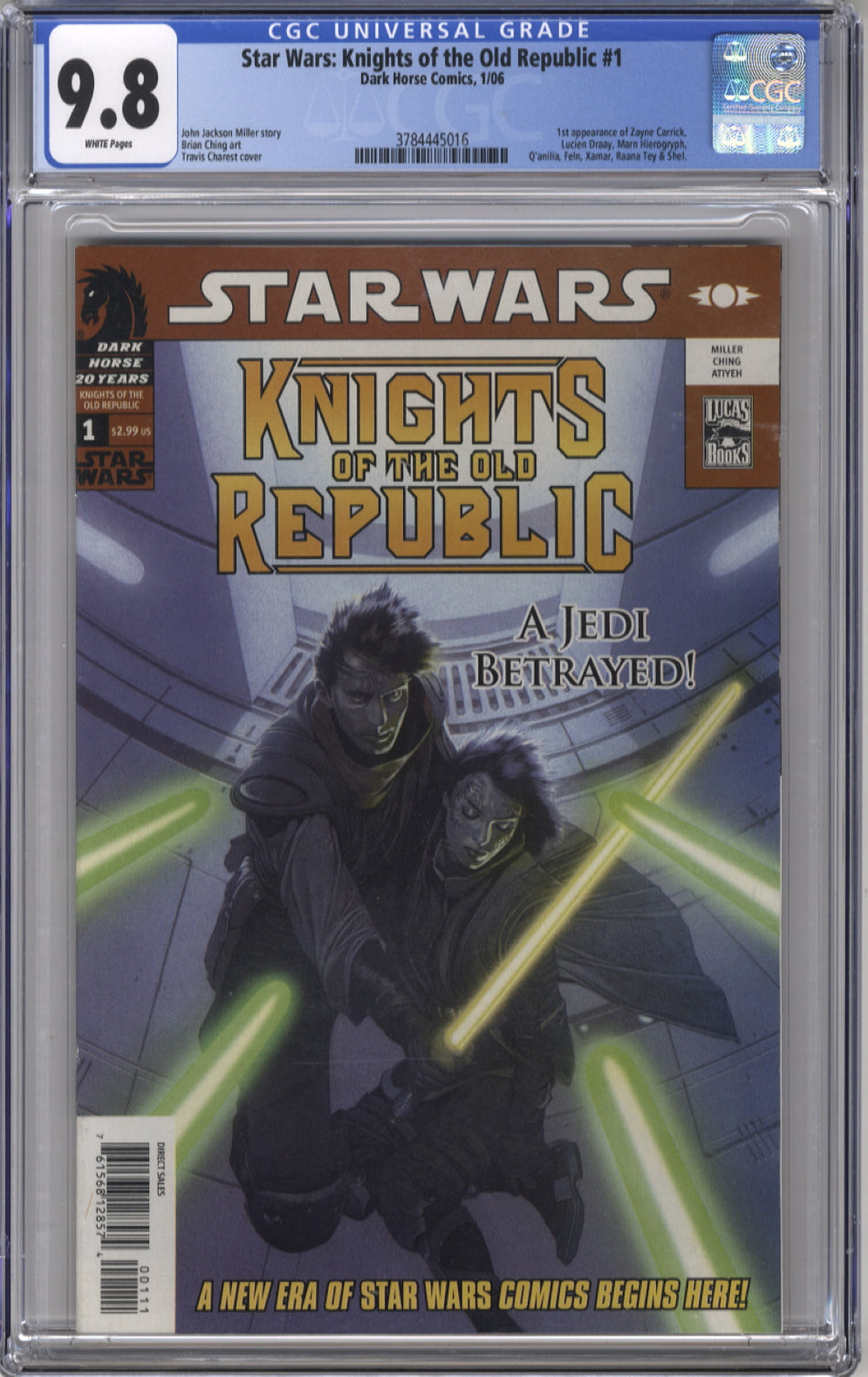 STAR WARS: KNIGHTS OF THE OLD REPUBLIC 001 - CGC 9.8