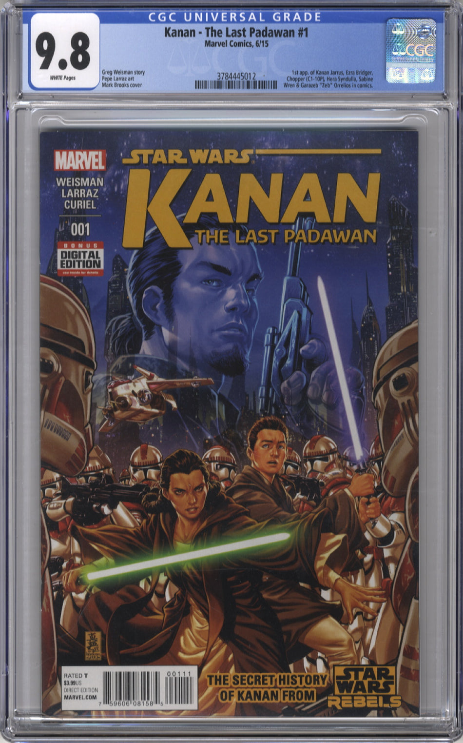 STAR WARS: KANAN THE LAST PADAWAN 001 - CGC 9.8
