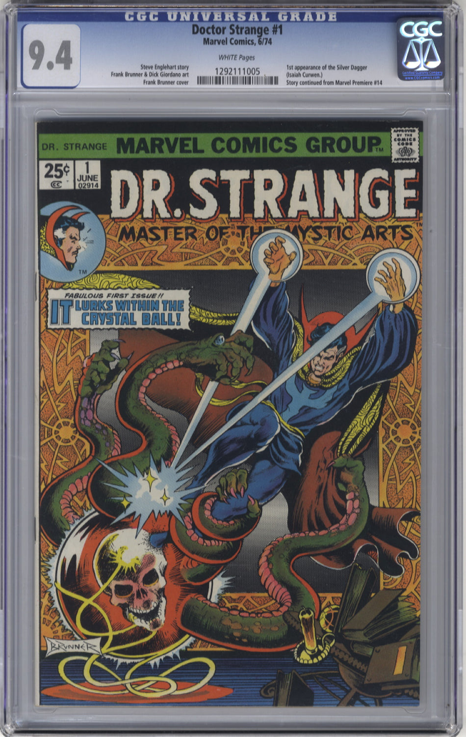 DOCTOR STRANGE 1 (1974 Series) - CGC 9.4