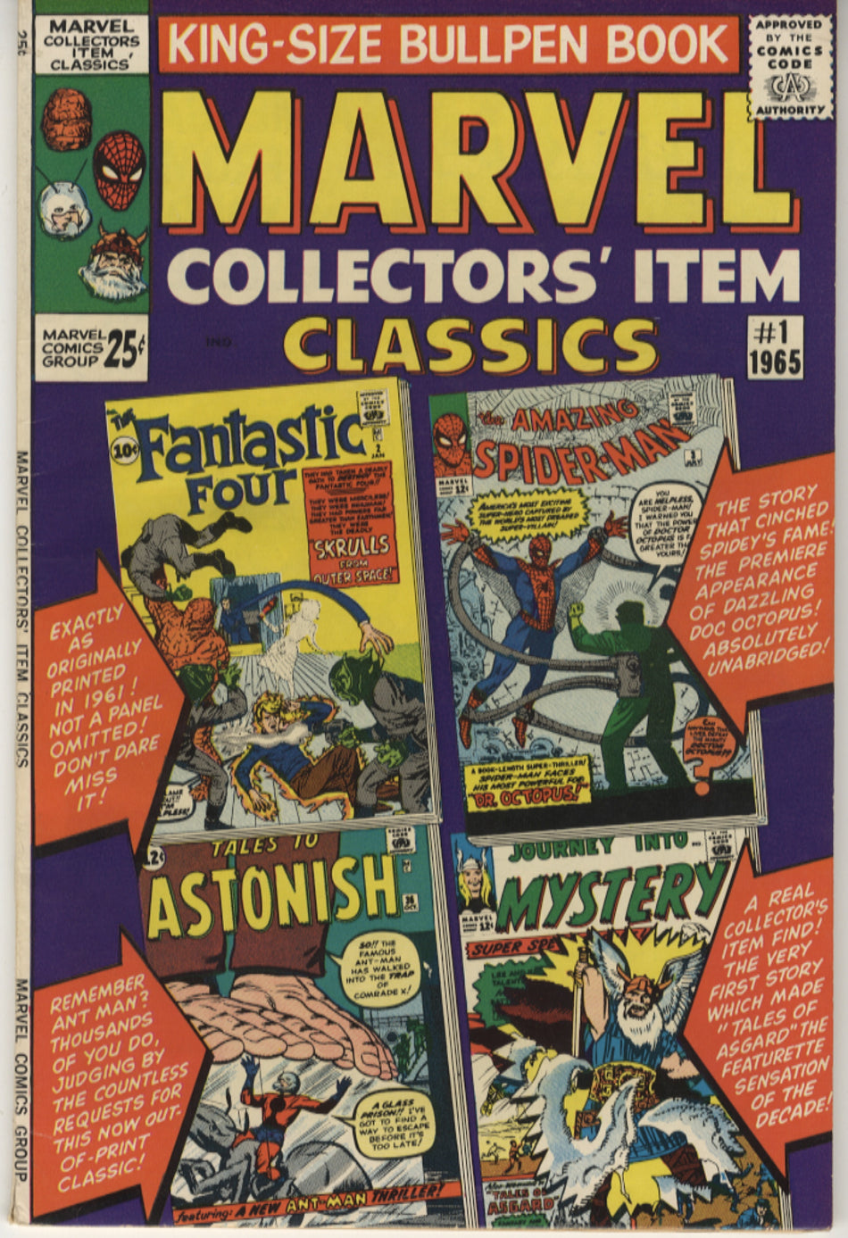 MARVEL COLLECTORS' ITEM CLASSICS 1 VFN (8.0)