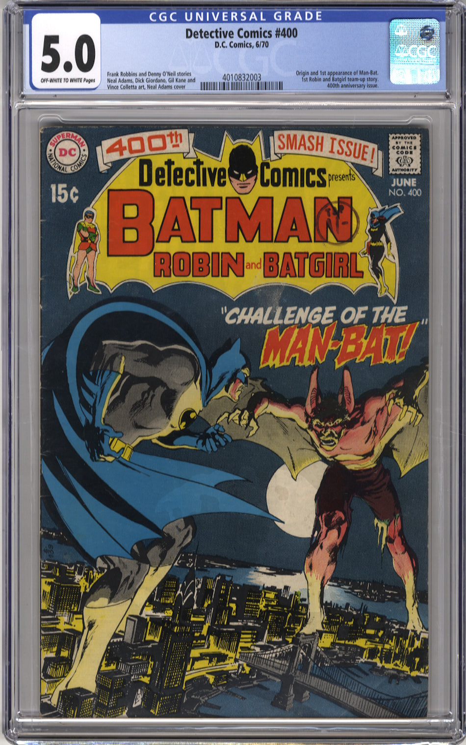 DETECTIVE COMICS 400 - CGC 5.0