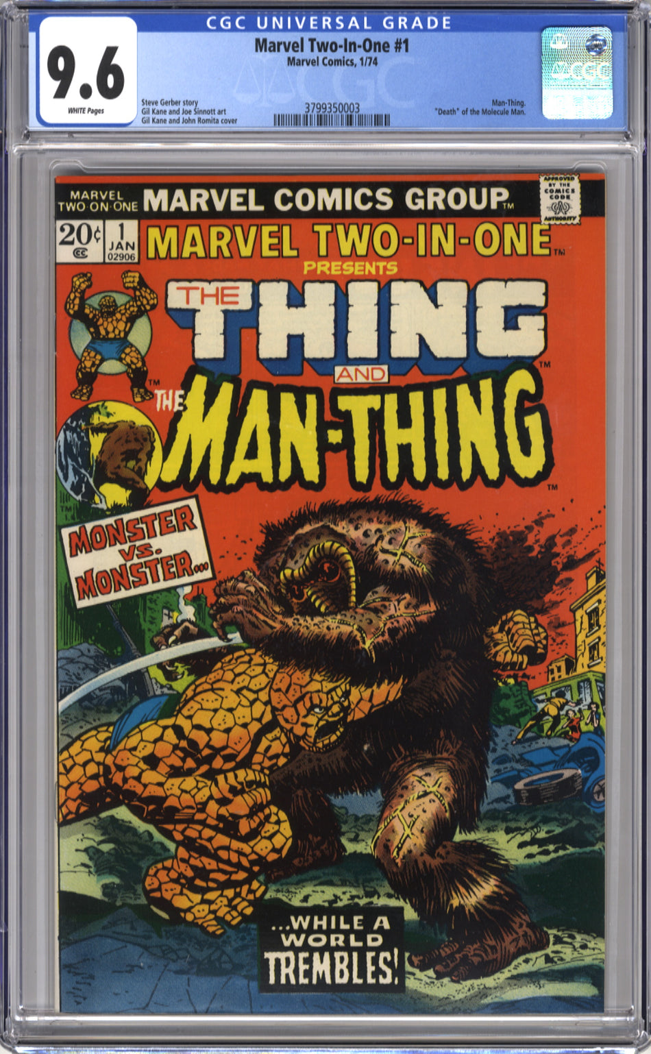 MARVEL TWO-IN-ONE 1 - CGC 9.6