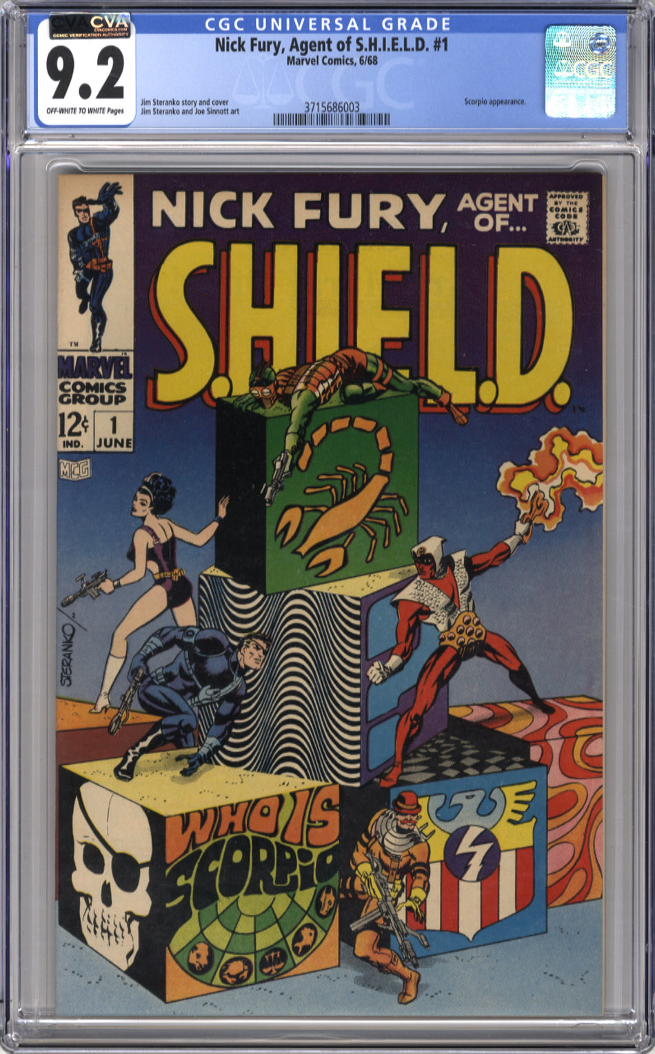 NICK FURY, AGENT OF S.H.I.E.L.D. 01 - CGC 9.2