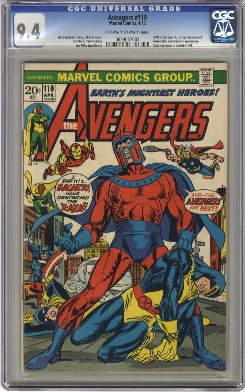 AVENGERS 110 - CGC 9.4