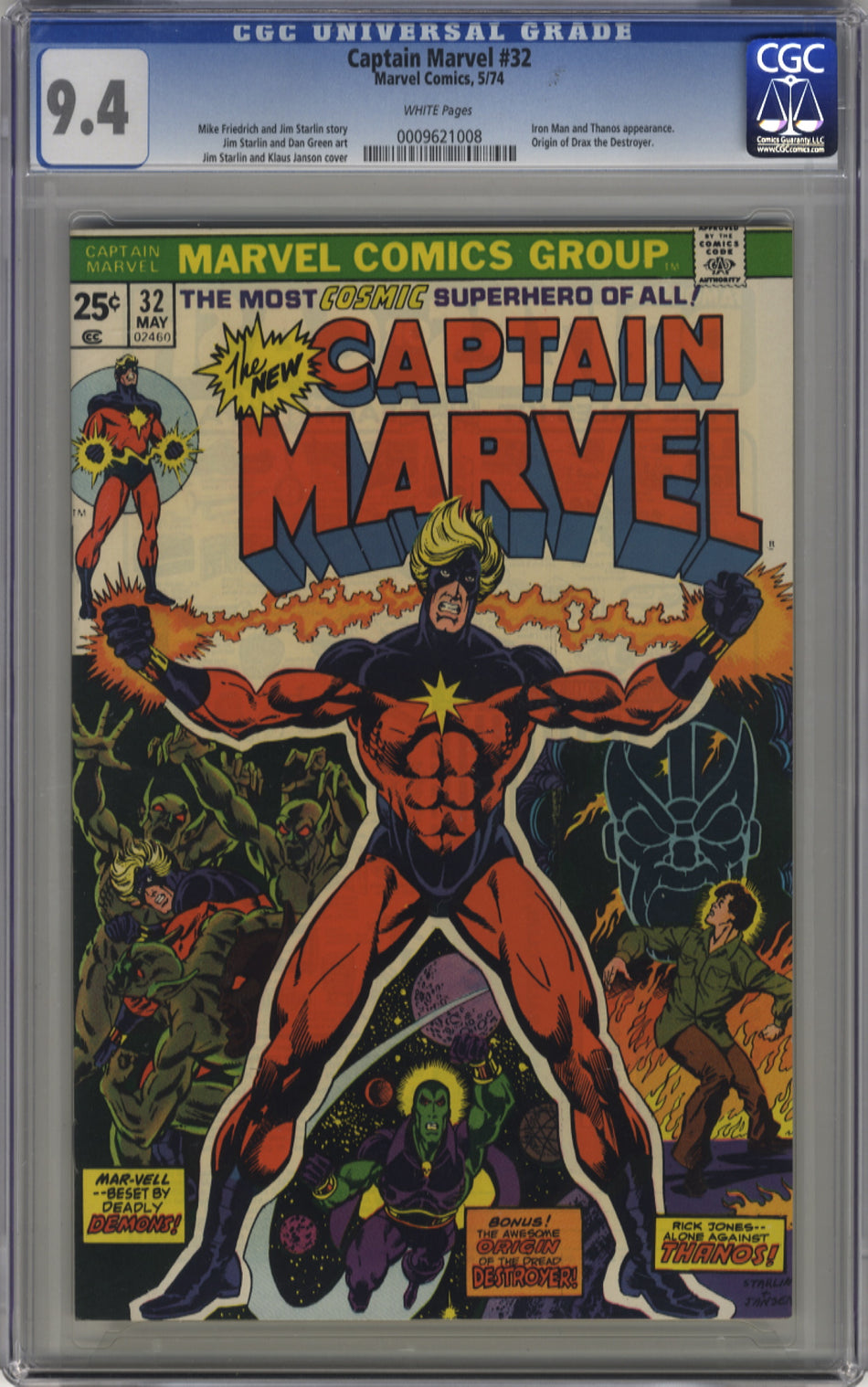 CAPTAIN MARVEL 032 - CGC 9.4
