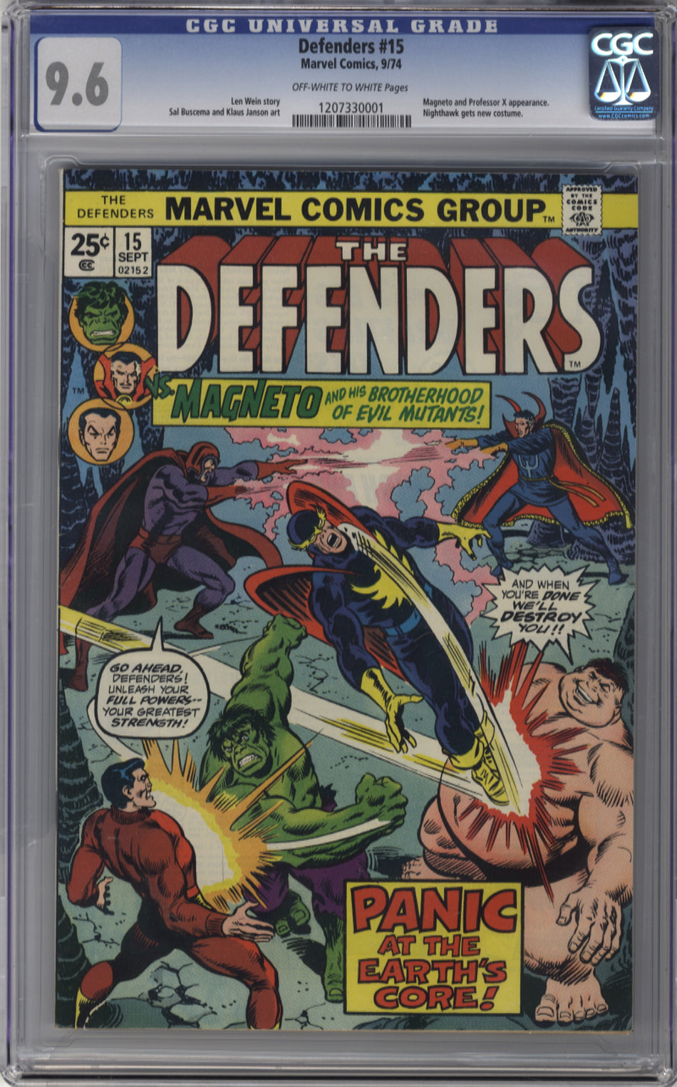DEFENDERS 015 -  CGC 9.6