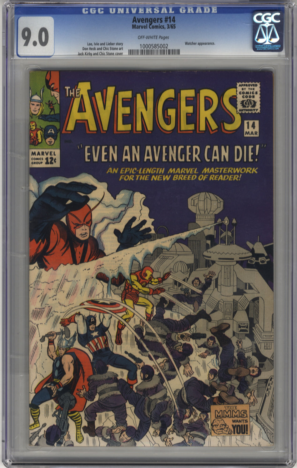 AVENGERS 014 - CGC 9.0