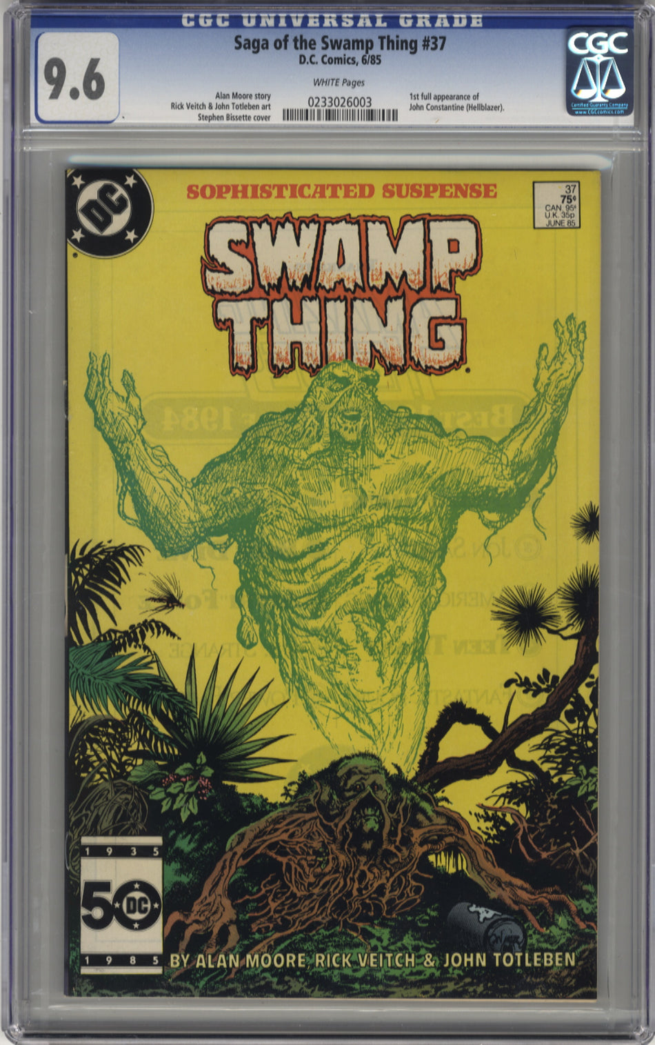 SAGA OF THE SWAMP THING 37 - CGC 9.6