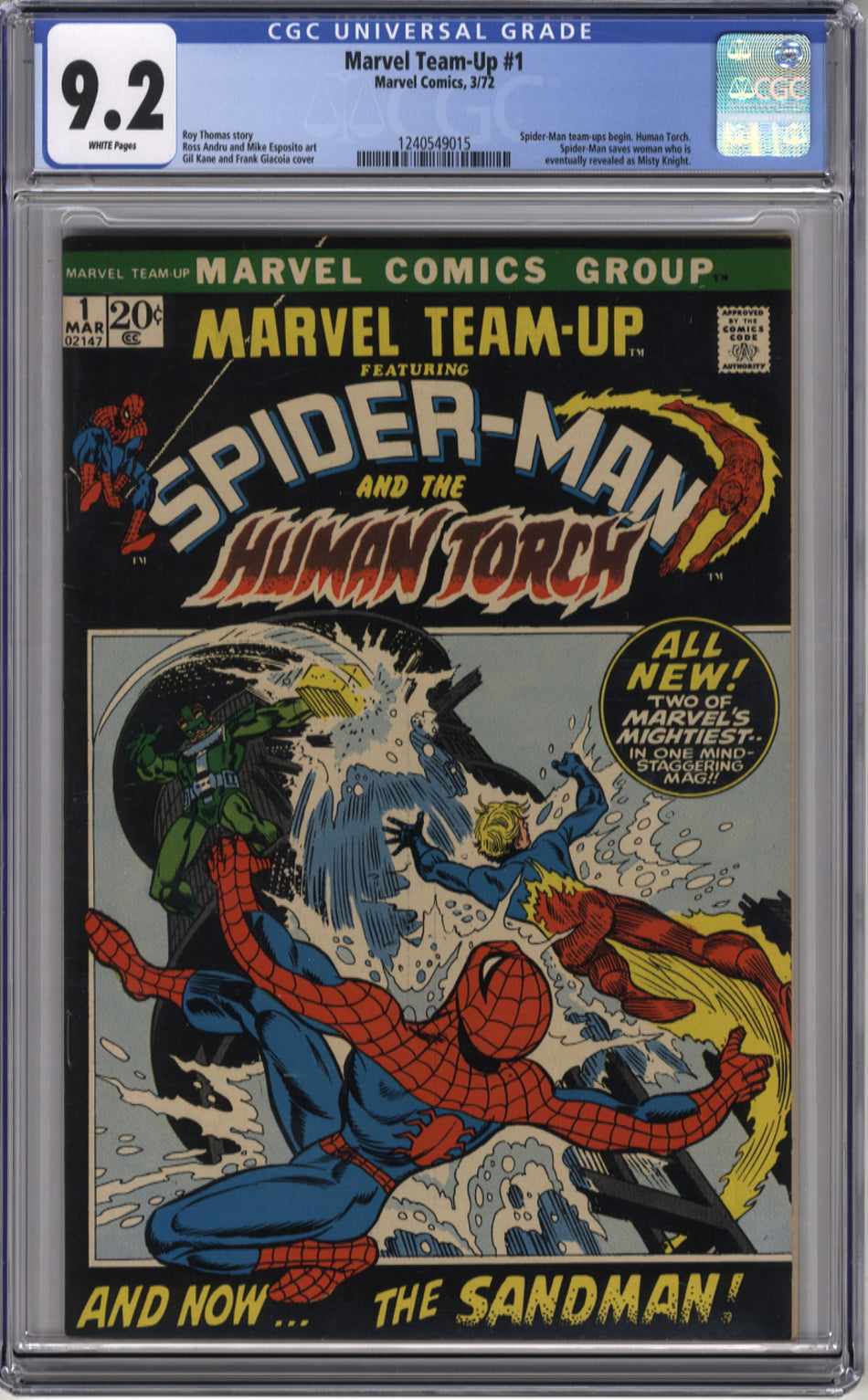 MARVEL TEAM-UP 01 - CGC 9.2