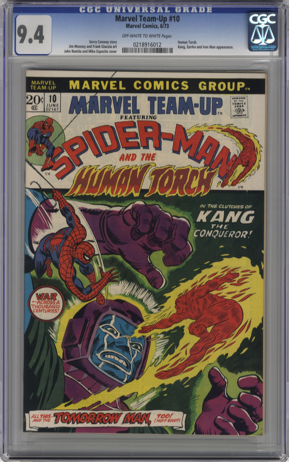 MARVEL TEAM-UP 10 - CGC 9.4