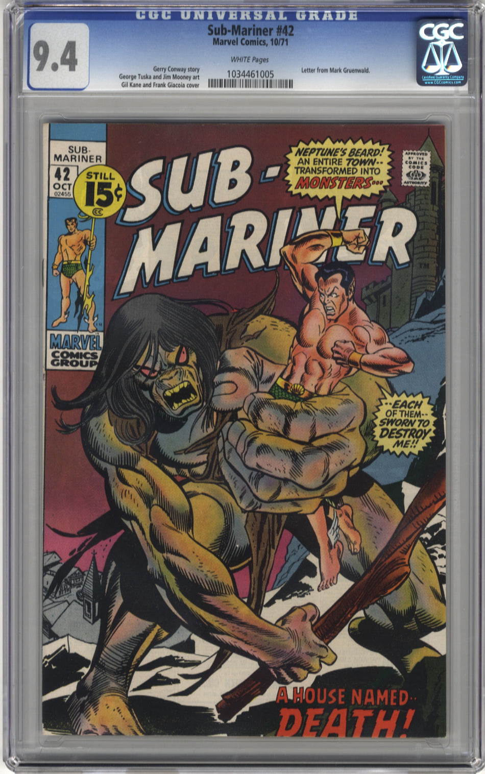 SUB-MARINER 42 - CGC 9.4