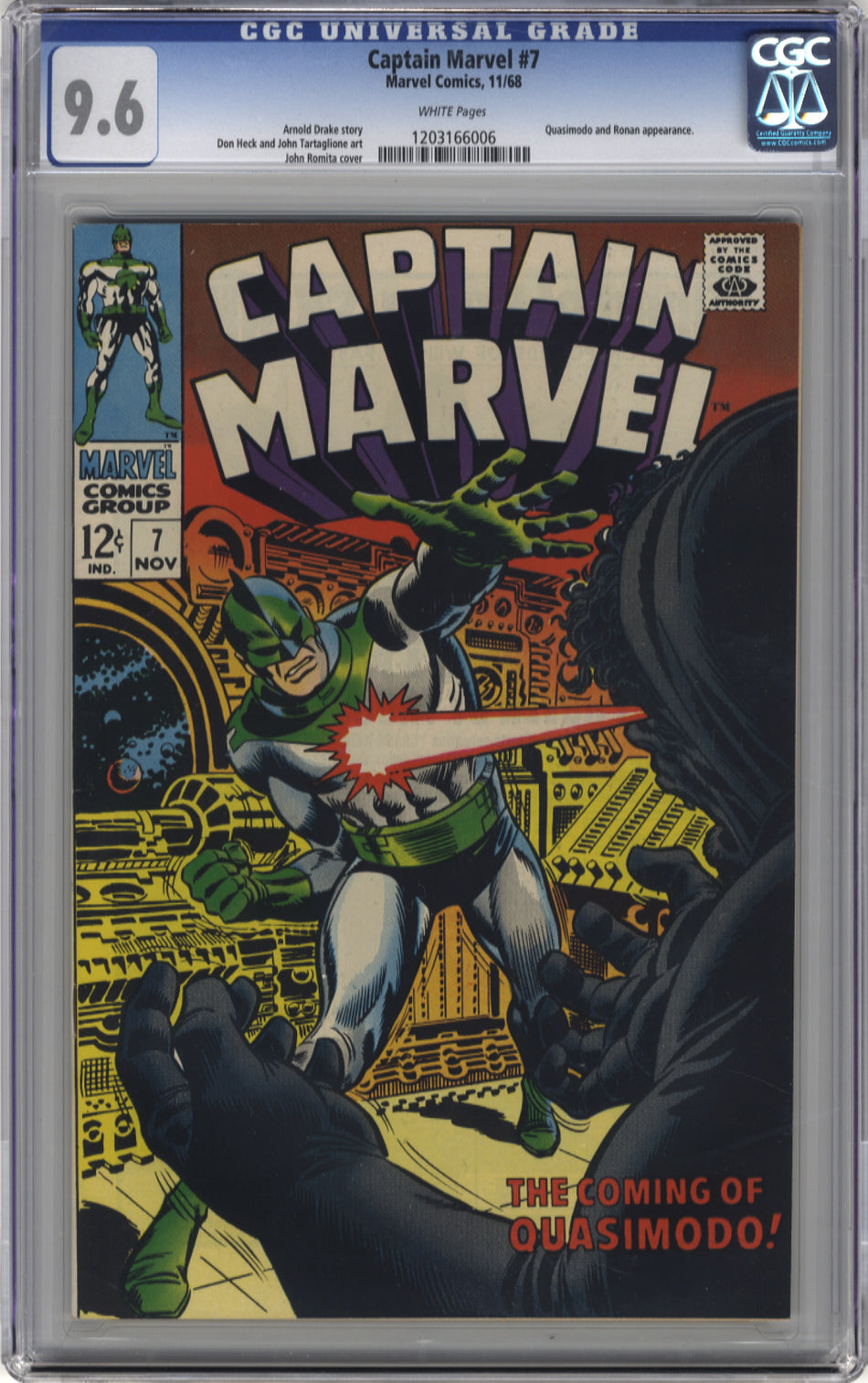CAPTAIN MARVEL 007 - CGC 9.6