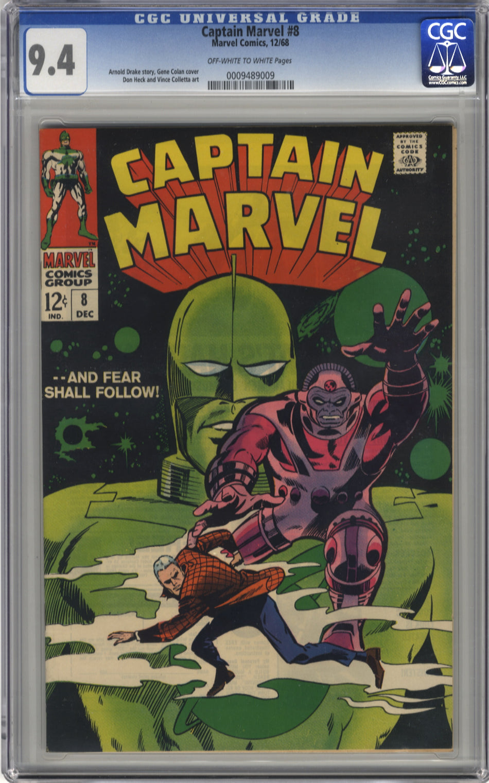 CAPTAIN MARVEL 008 - CGC 9.4