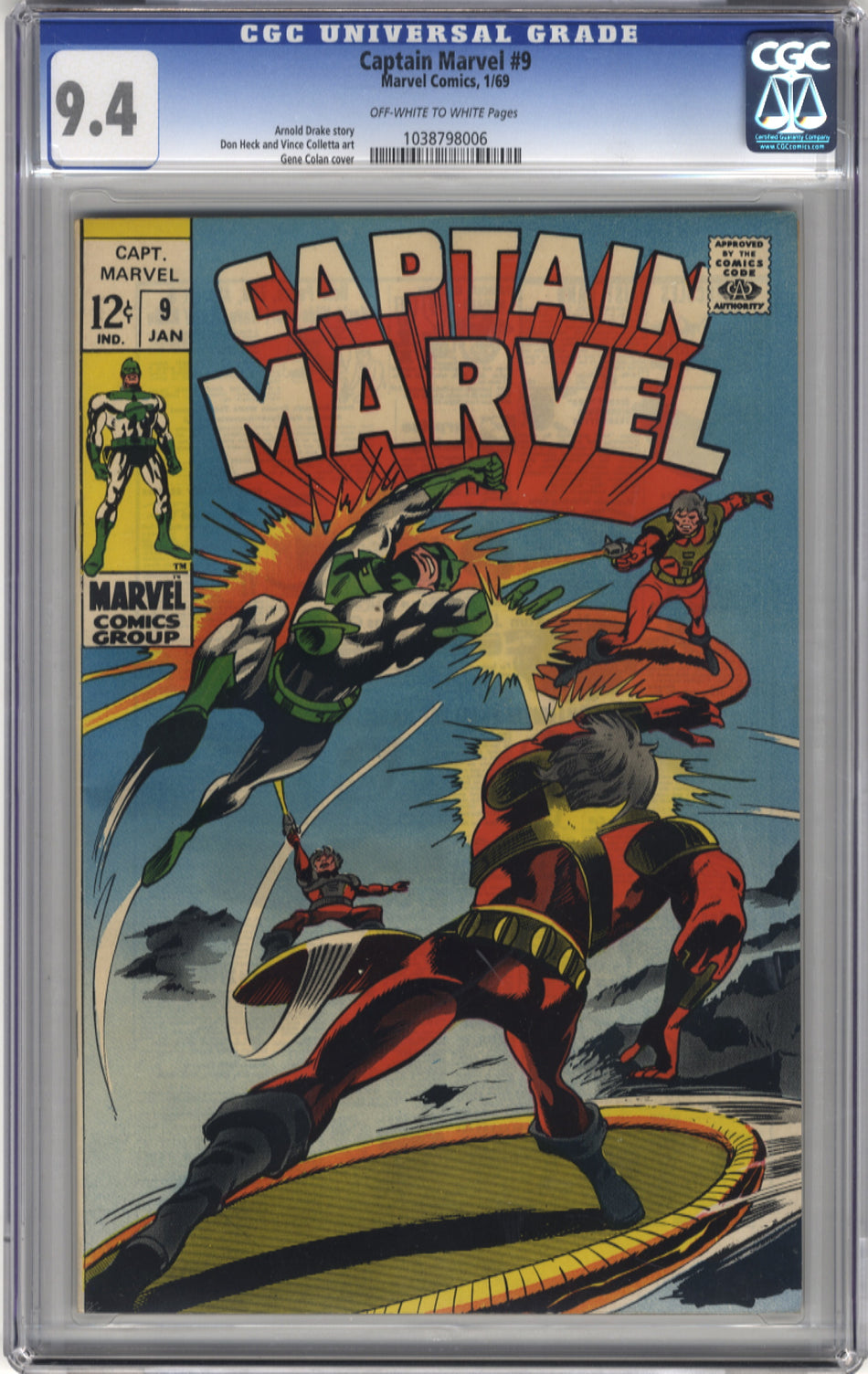 CAPTAIN MARVEL 009 - CGC 9.4
