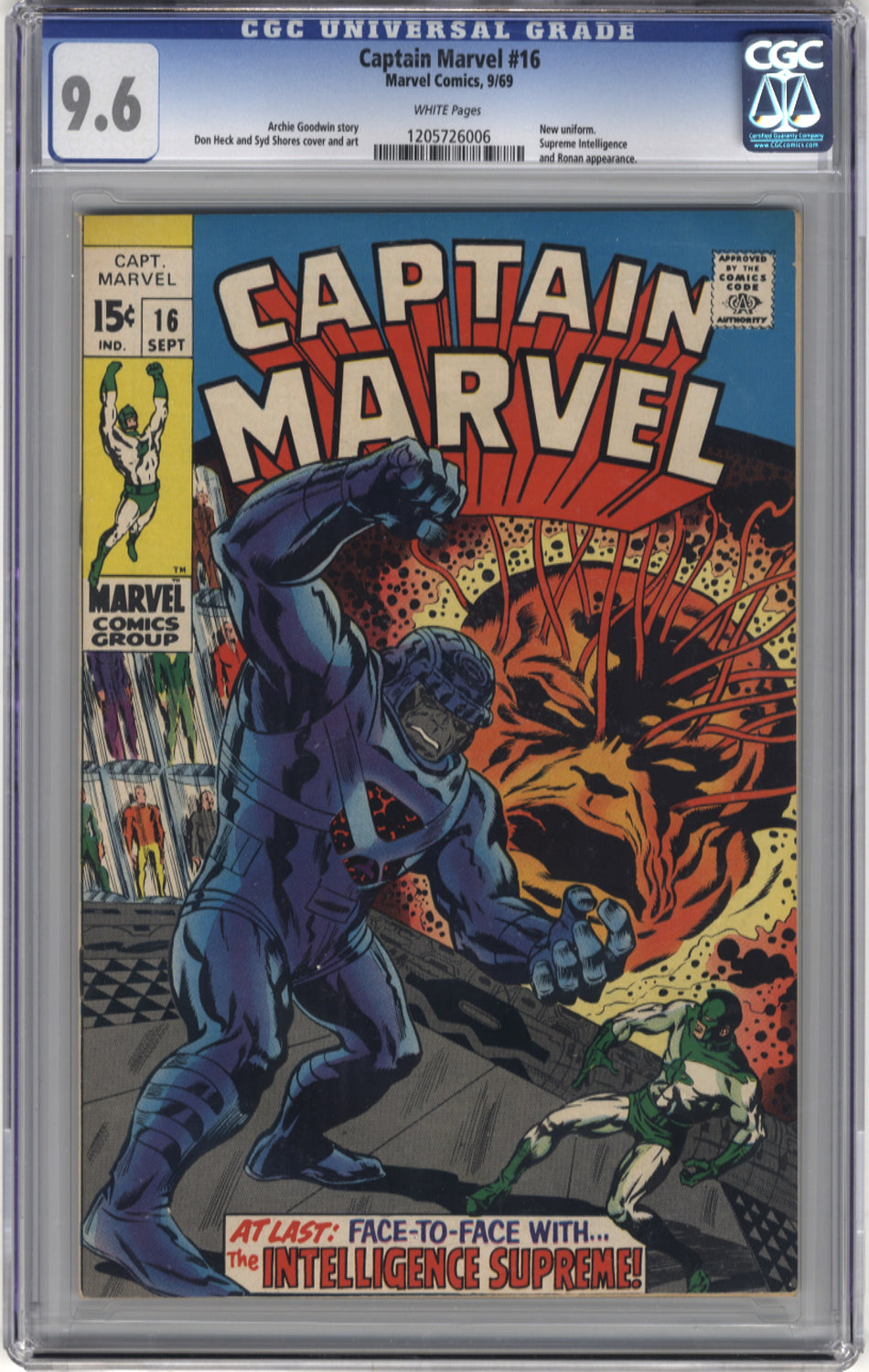 CAPTAIN MARVEL 016  - CGC 9.6