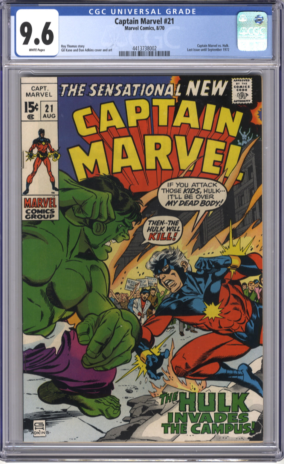 CAPTAIN MARVEL 021  - CGC 9.6