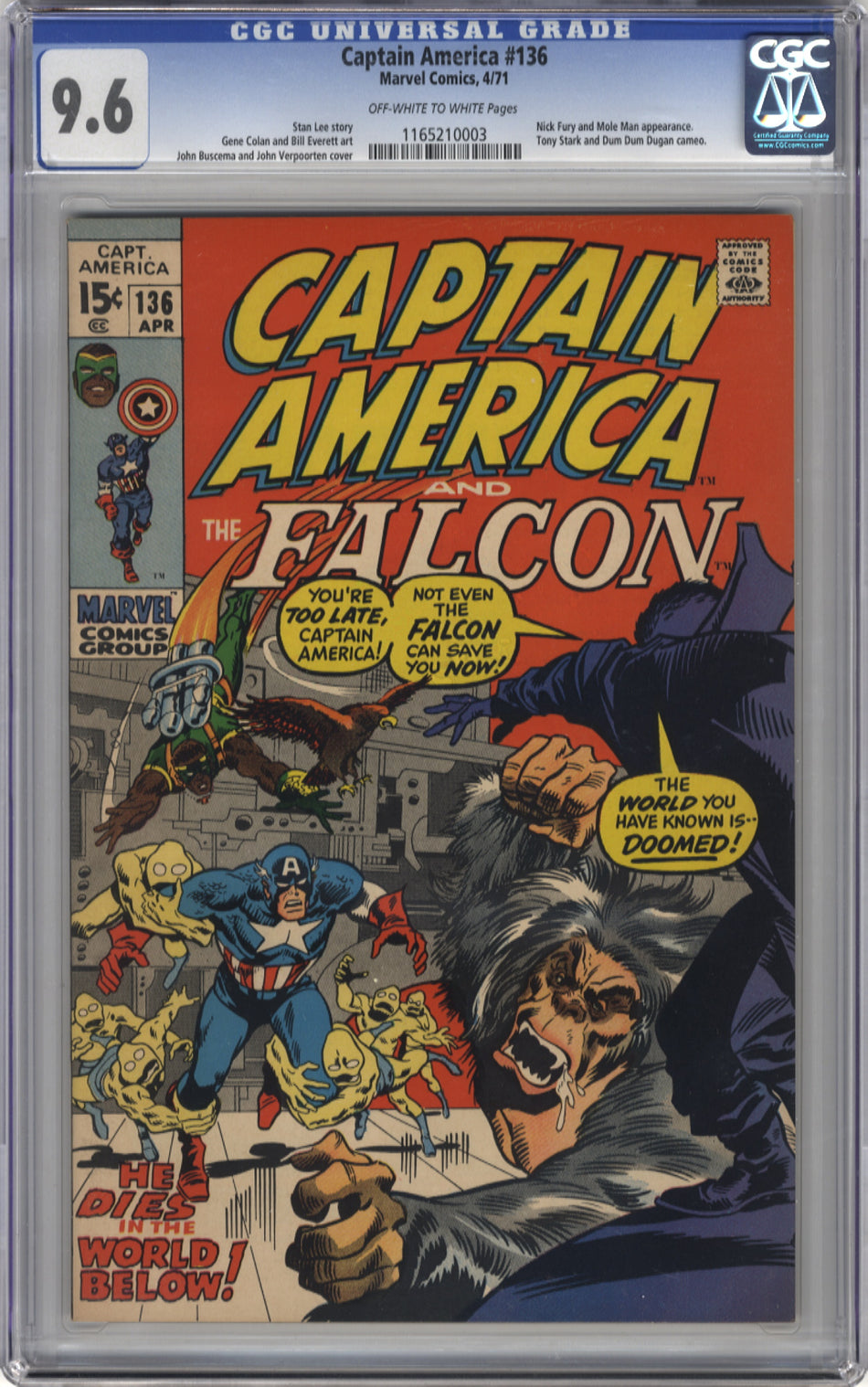CAPTAIN AMERICA 136 - CGC 9.6