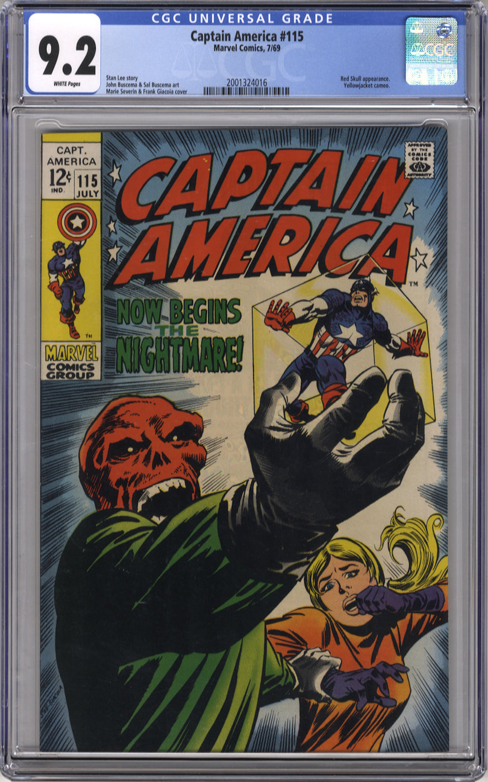 CAPTAIN AMERICA 115 - CGC 9.2
