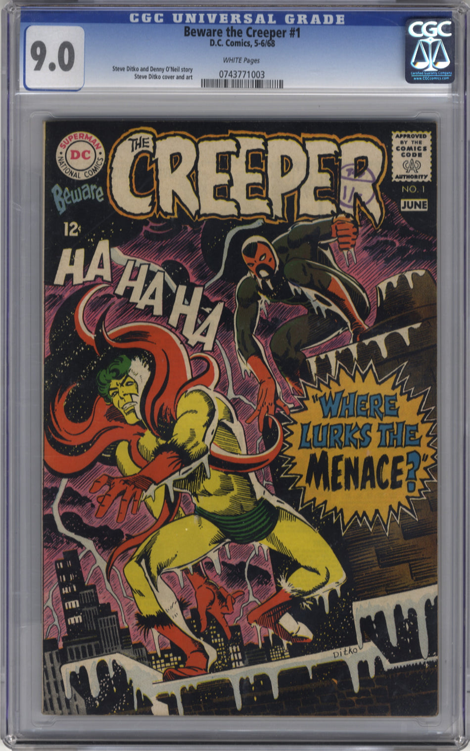 BEWARE THE CREEPER 001 - CGC 9.0