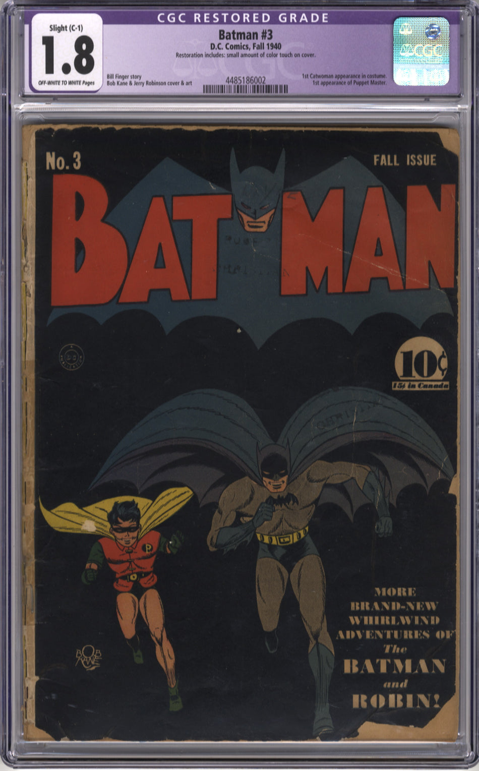 BATMAN 003 - CGC 1.8 Restored