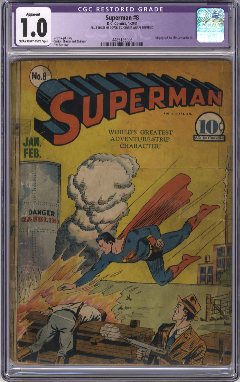 SUPERMAN 008 - CGC 1.0 Trimmed