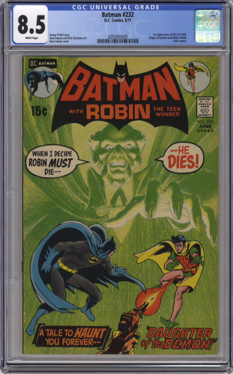 BATMAN 232 - CGC 8.5