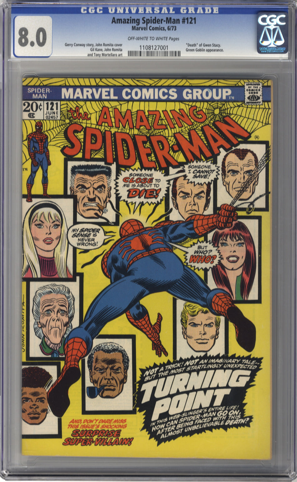 AMAZING SPIDER-MAN 121 - CGC 8.0