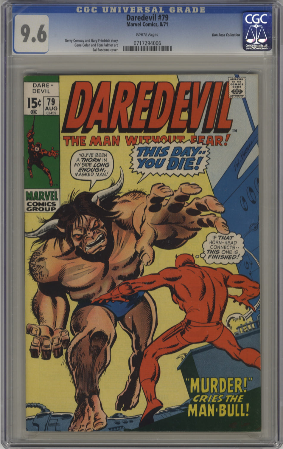 DAREDEVIL 079 - CGC 9.6 - Don Rosa Collection