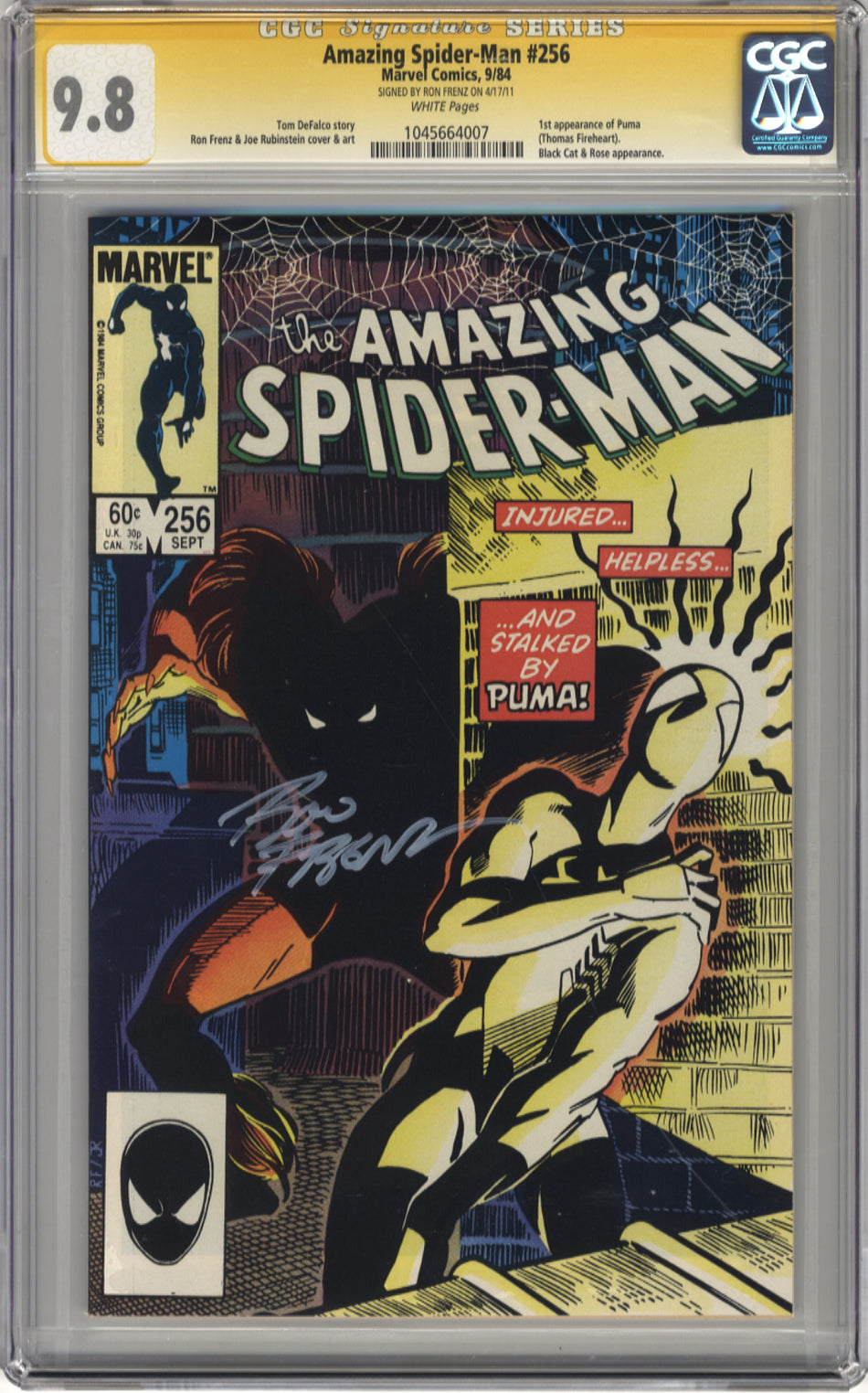 AMAZING SPIDER-MAN 256 - CGC 9.8 Signature Series