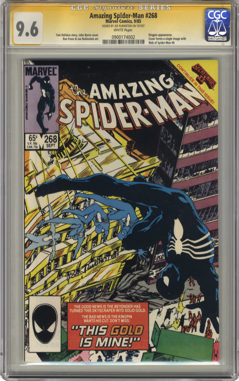 AMAZING SPIDER-MAN 268 - CGC 9.6 Signature Series