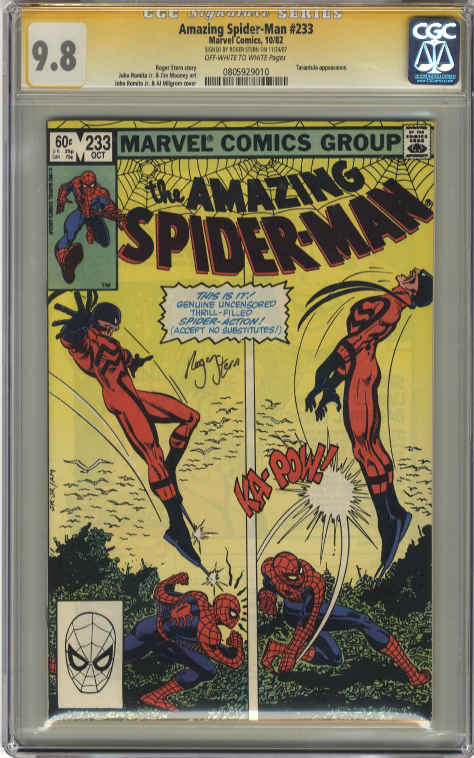 AMAZING SPIDER-MAN 233 - CGC 9.8 Signature Series