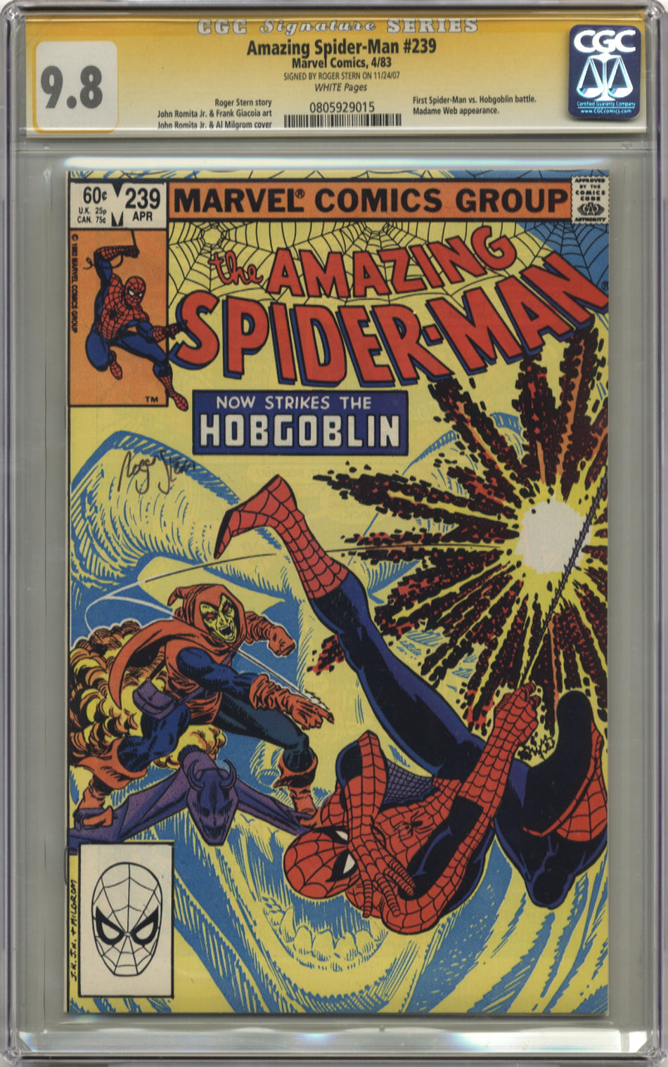 AMAZING SPIDER-MAN 239 - CGC 9.8 Signature Series