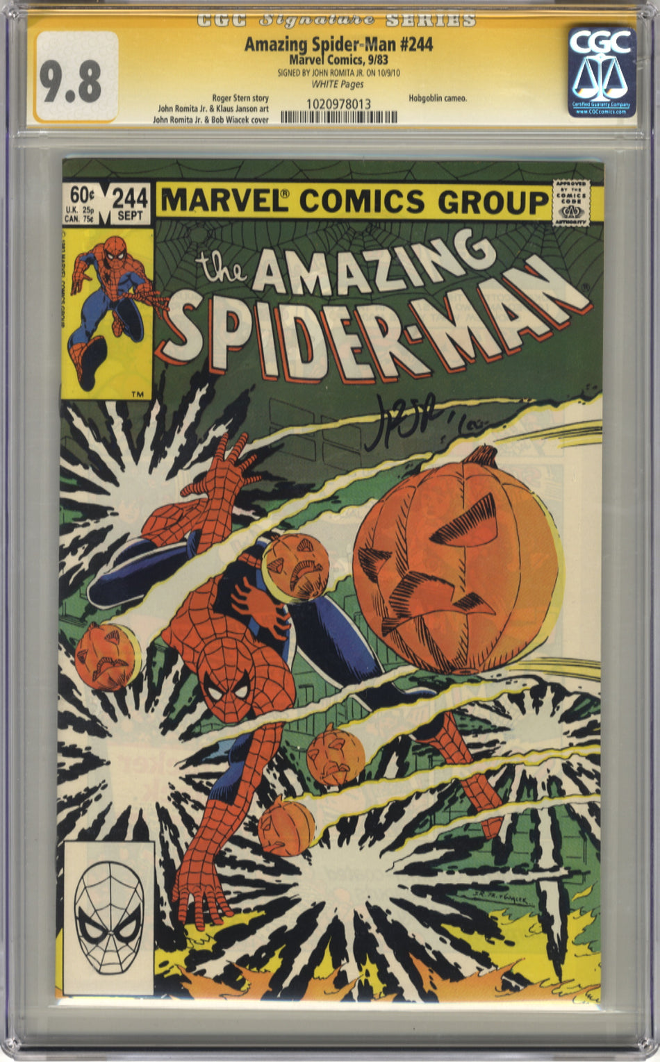 AMAZING SPIDER-MAN 244 - CGC 9.8 Signature Series