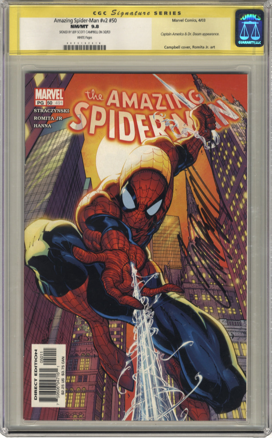 AMAZING SPIDER-MAN Vol.2 050 - CGC 9.8 Signature Series