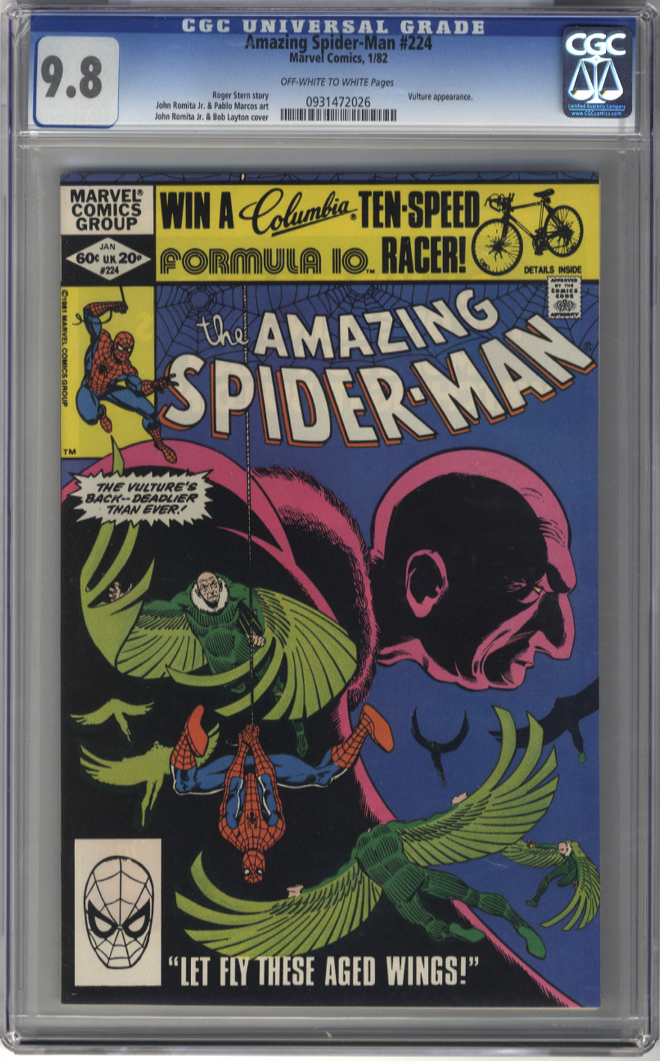 AMAZING SPIDER-MAN 224 - CGC 9.8