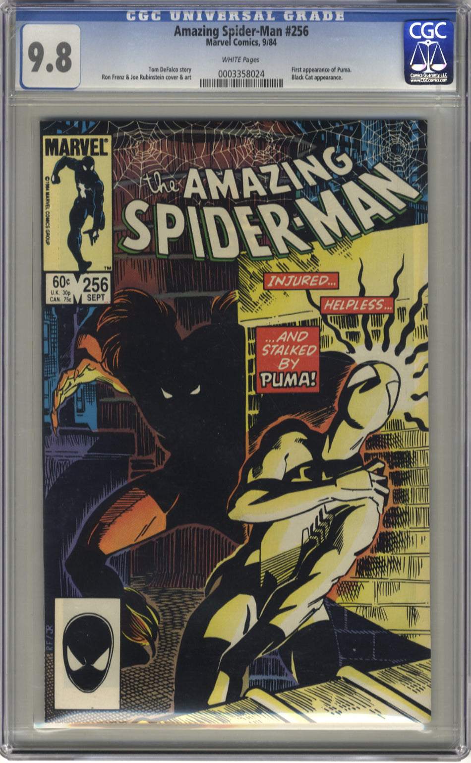 AMAZING SPIDER-MAN 256 - CGC 9.8