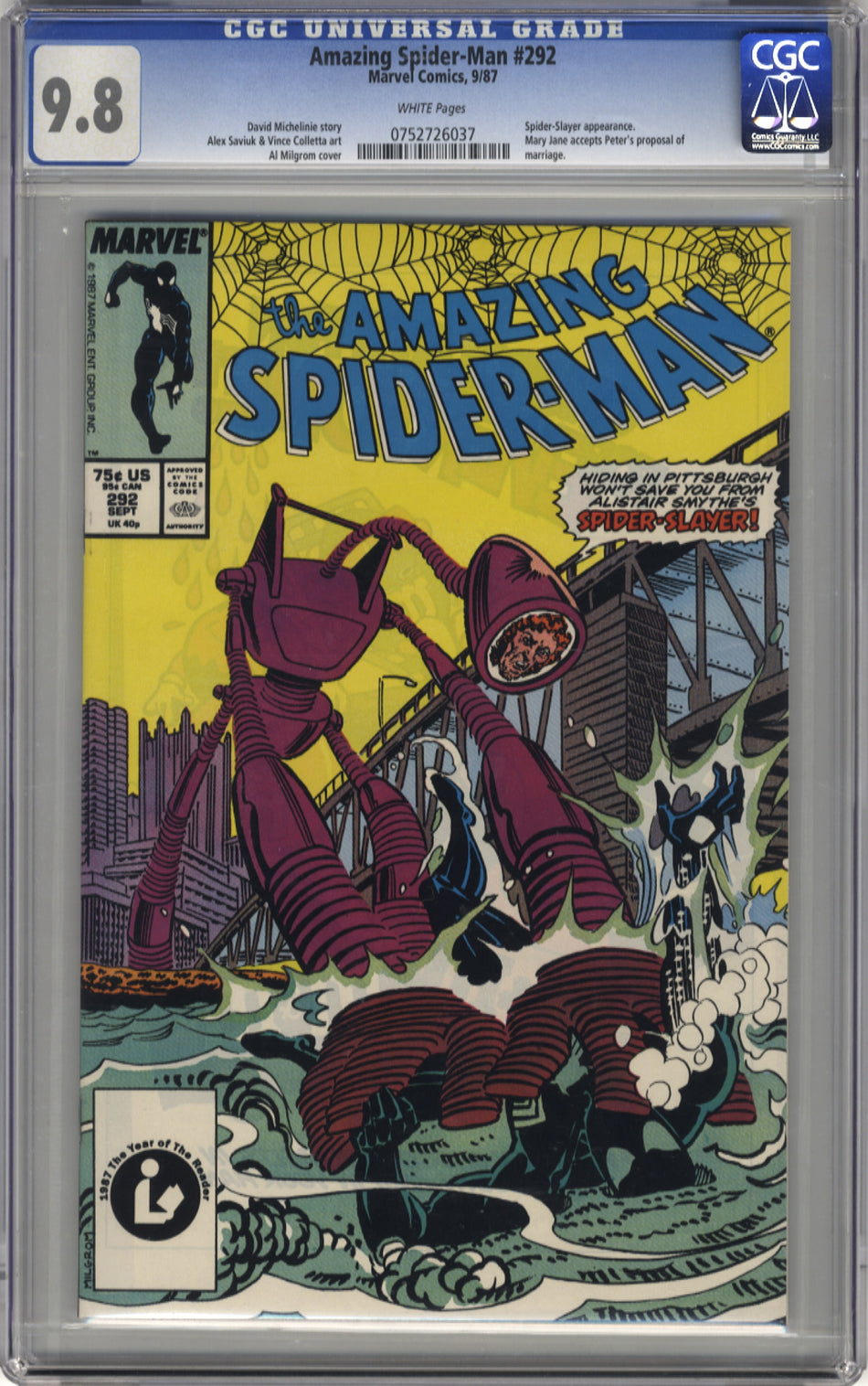 AMAZING SPIDER-MAN 292 - CGC 9.8