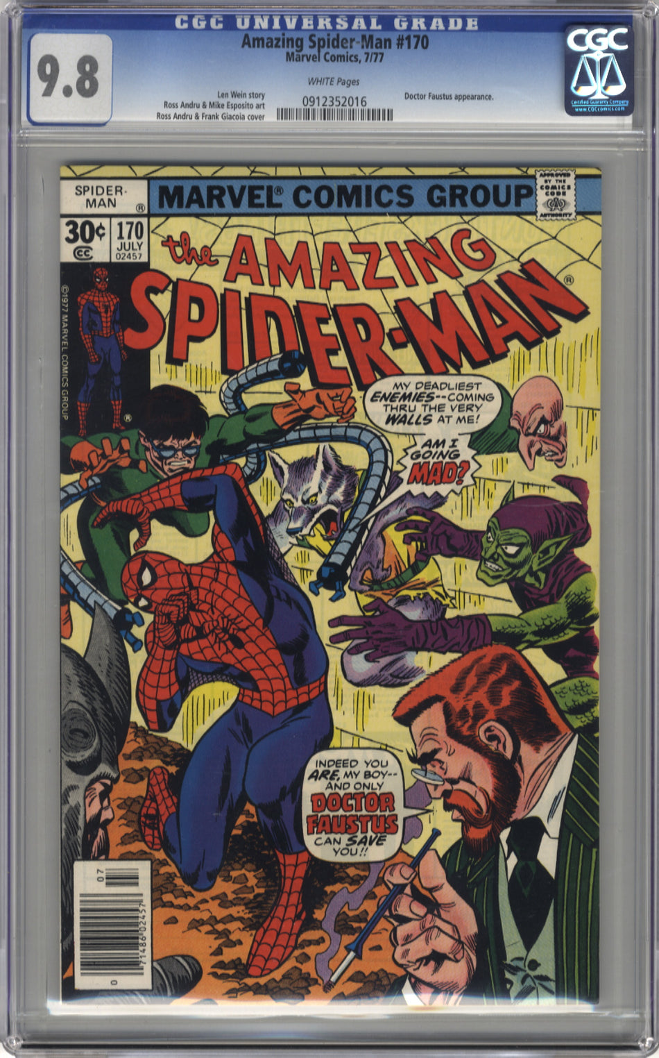 AMAZING SPIDER-MAN 170 - CGC 9.8