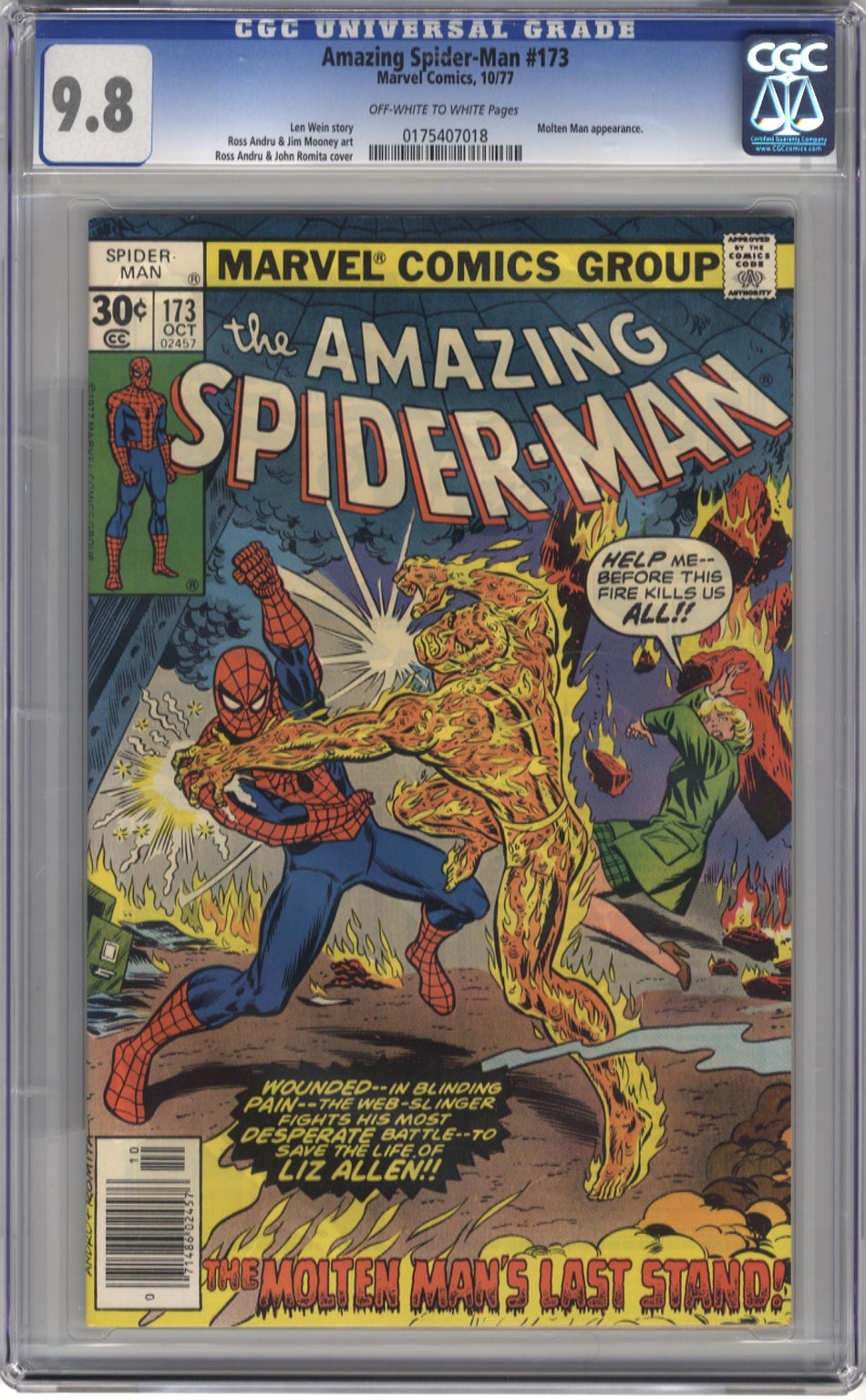 AMAZING SPIDER-MAN 173 - CGC 9.8