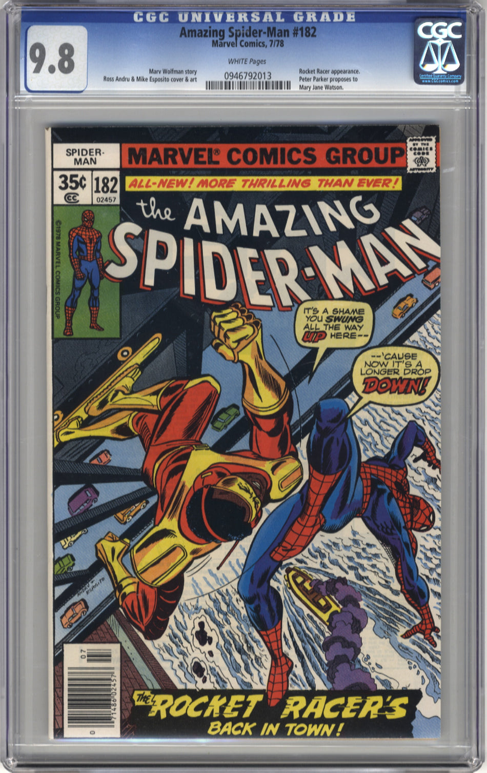 AMAZING SPIDER-MAN 182 - CGC 9.8