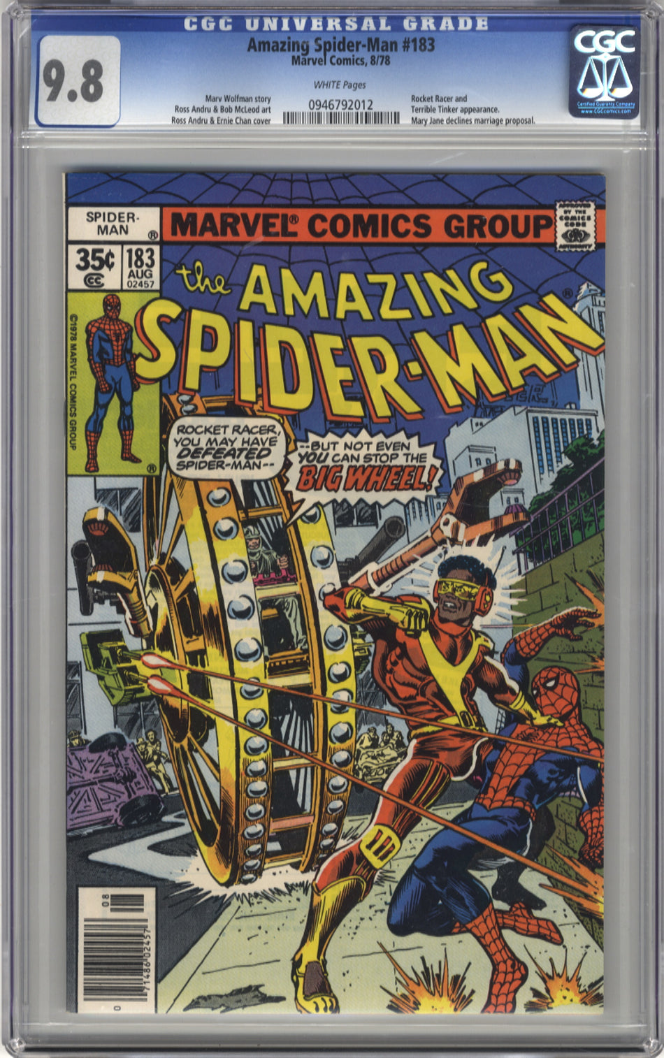 AMAZING SPIDER-MAN 183 - CGC 9.8