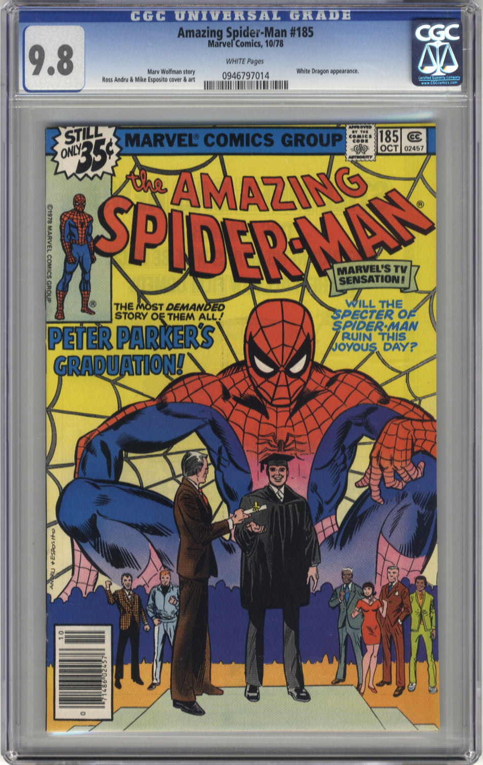 AMAZING SPIDER-MAN 185 - CGC 9.8