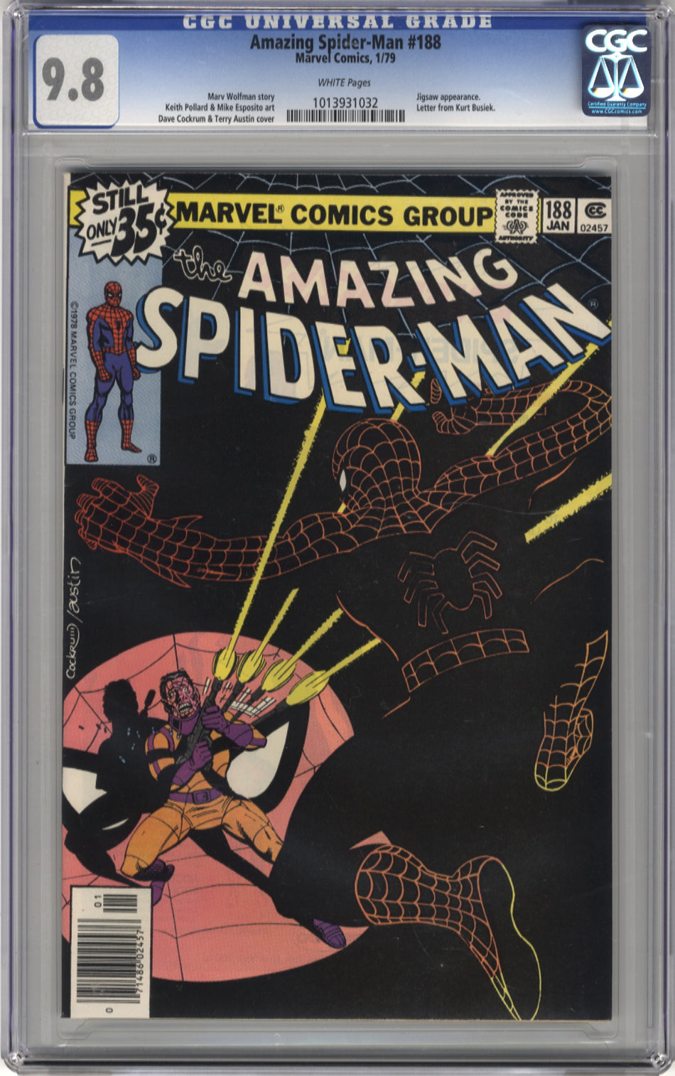 AMAZING SPIDER-MAN 188 - CGC 9.8