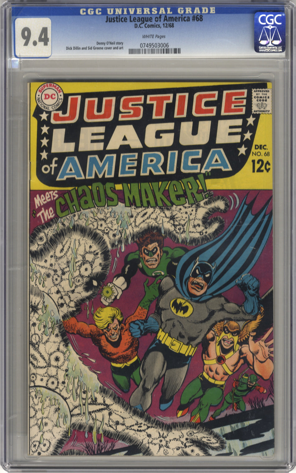 JUSTICE LEAGUE OF AMERICA 068 - CGC 9.4
