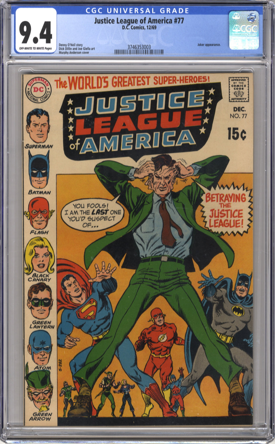 JUSTICE LEAGUE OF AMERICA 077 - CGC 9.4