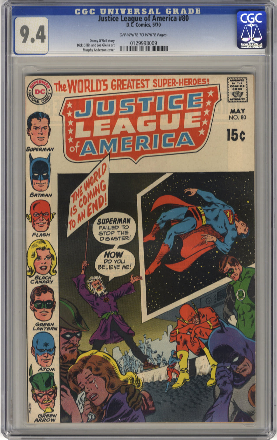 JUSTICE LEAGUE OF AMERICA 080 - CGC 9.4