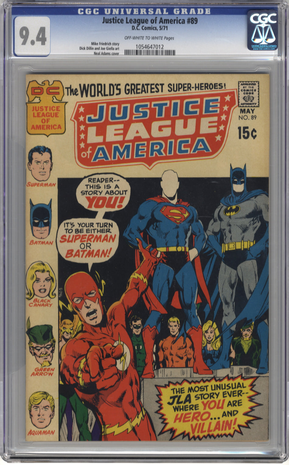 JUSTICE LEAGUE OF AMERICA 089 - CGC 9.4