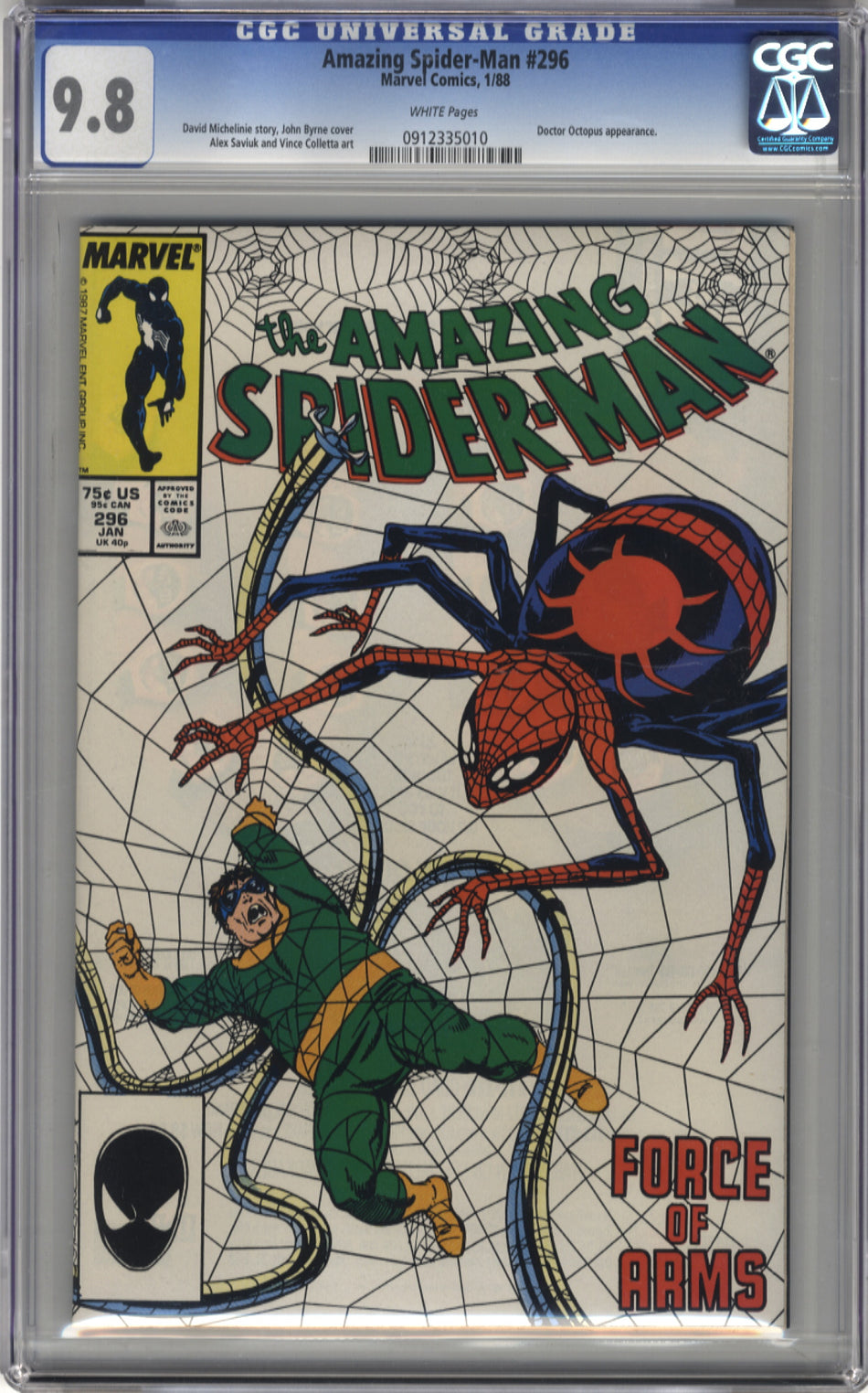 AMAZING SPIDER-MAN 296 - CGC 9.8