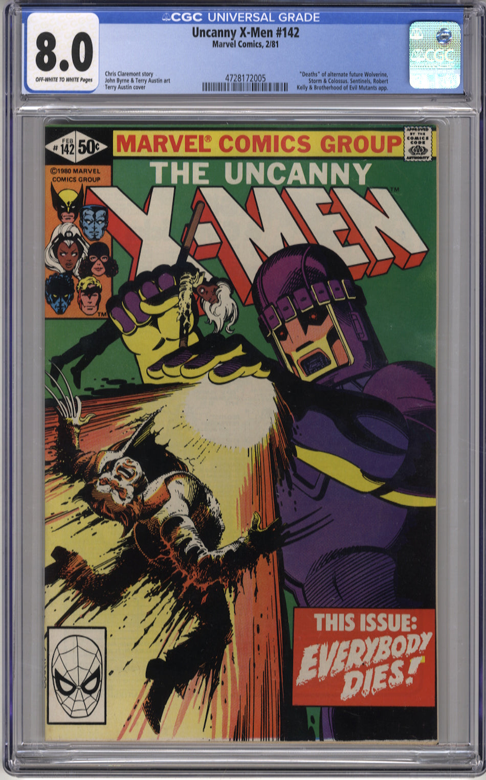 X-MEN 142 (UNCANNY) - CGC 8.0