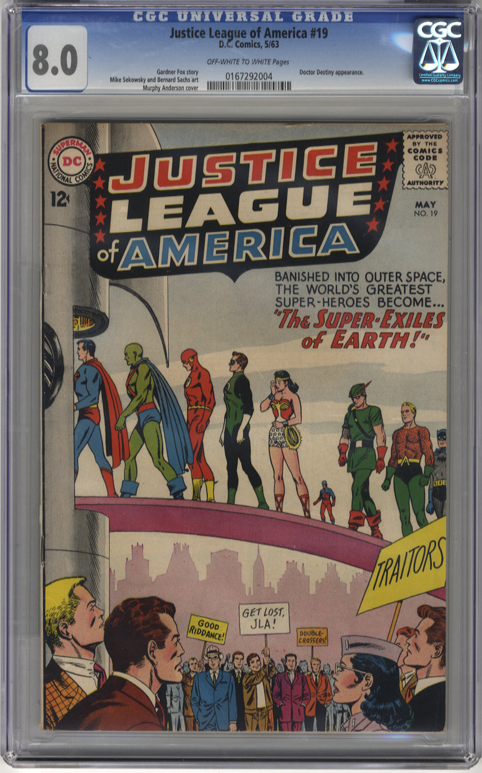 JUSTICE LEAGUE OF AMERICA 019 - CGC 8.0